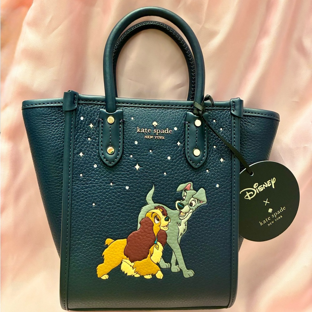 NWT Kate Spade X Disney Lady And The Tramp Ella Mini Tote Crossbody w Dust Bag - Picture 2 of 11